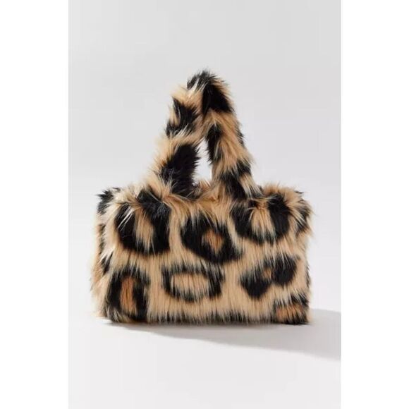 New Urban Outfitters Faux Fur Medium Tote Bag - Picture 3 of 10
